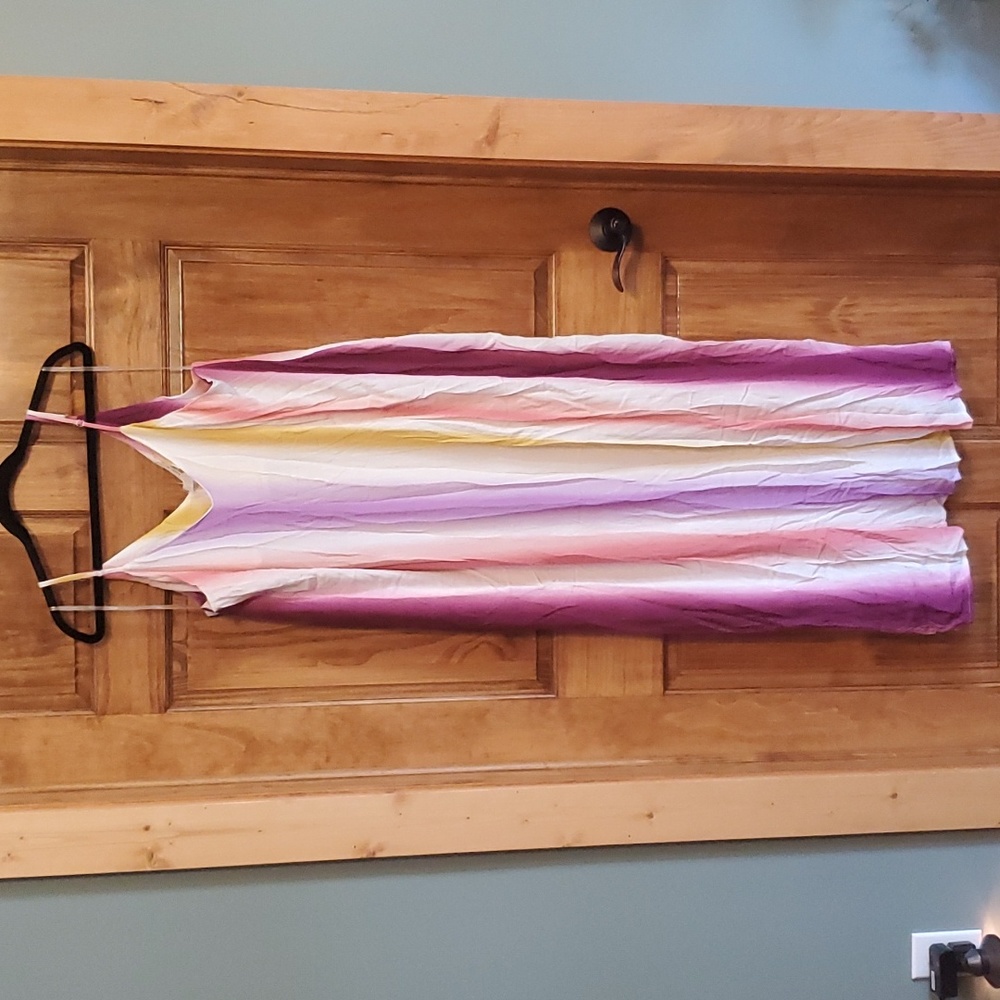 NWT Love In Spaghetti Strap Striped Maxi Dress Size 1X